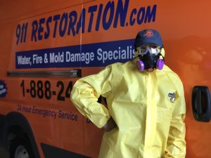 hazmat-suit-911-restoration-water-damage-van Mahoning Valley